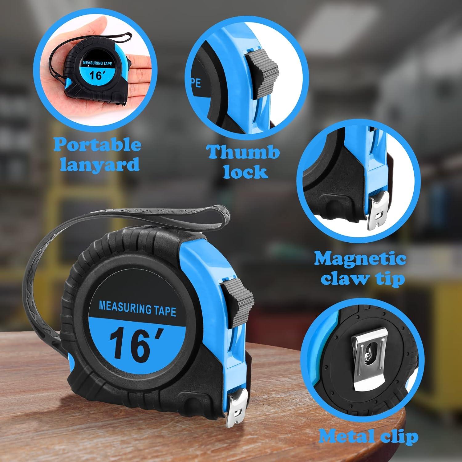 Cinta Métrica 15 Piezas Yunsailing 5 m Auto Bloqueo Azul