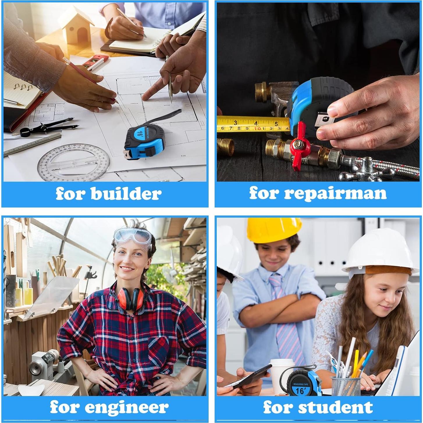 Cinta Métrica 15 Piezas Yunsailing 5 m Auto Bloqueo Azul