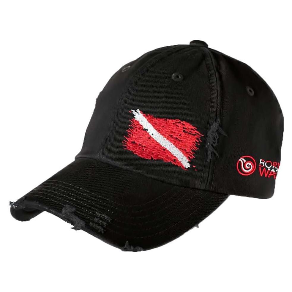 Gorra de Buceo Nacido del Agua para Hombres - Algodón Negro