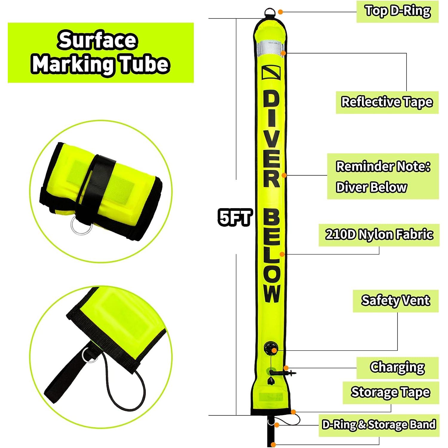 Boyas de Marcaje de Superficie Pluzluce 1.52m con Carrete