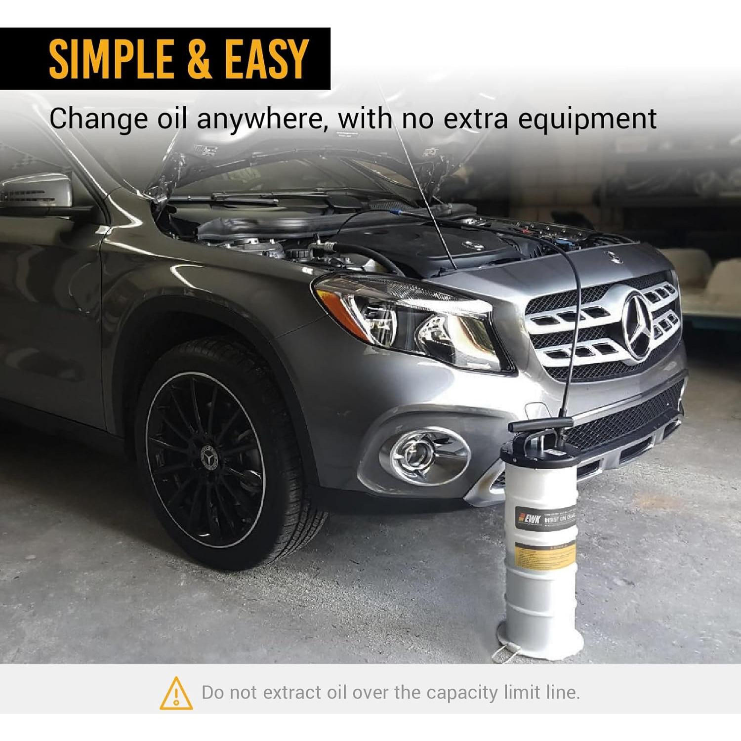 Bomba Extractora de Aceite EWK 6.5L Manual para Fluidos