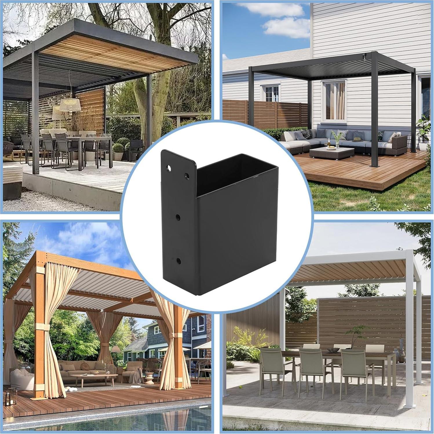 Soporte de Techo para Pérgola Rasugarlary 2x4 - 4 Pcs Acero