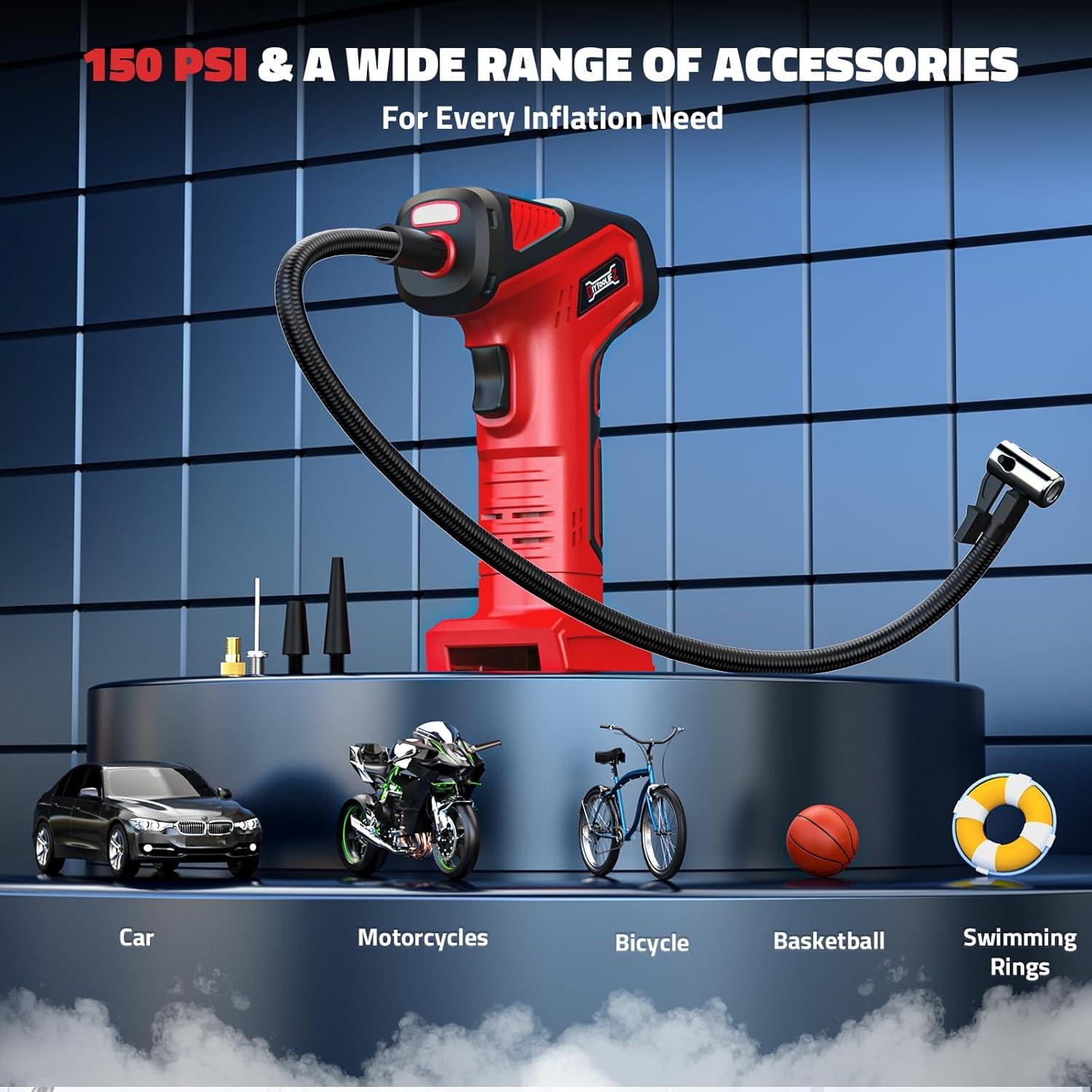 Compresor de Aire Portátil DIYtoolifz 150 PSI Inalámbrico