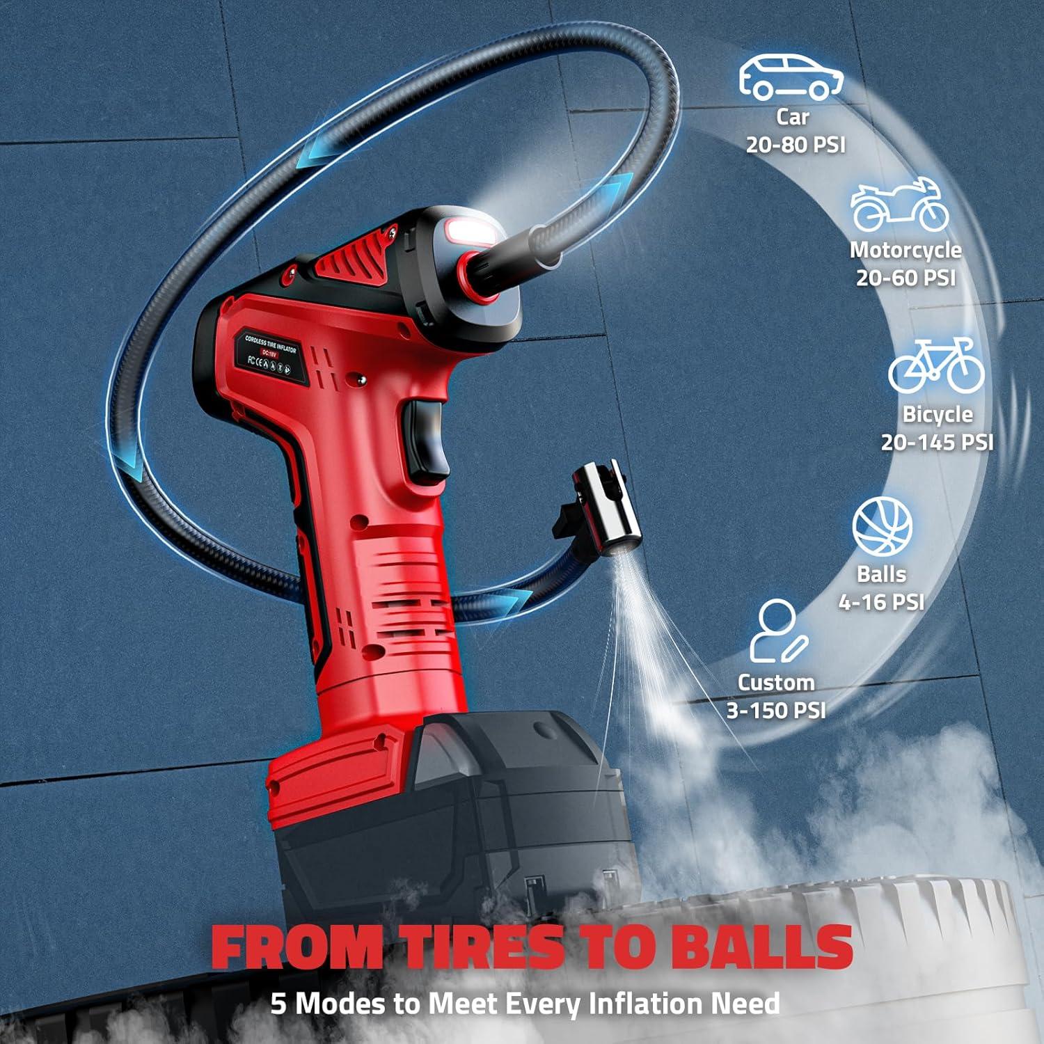 Compresor de Aire Portátil DIYtoolifz 150 PSI Inalámbrico