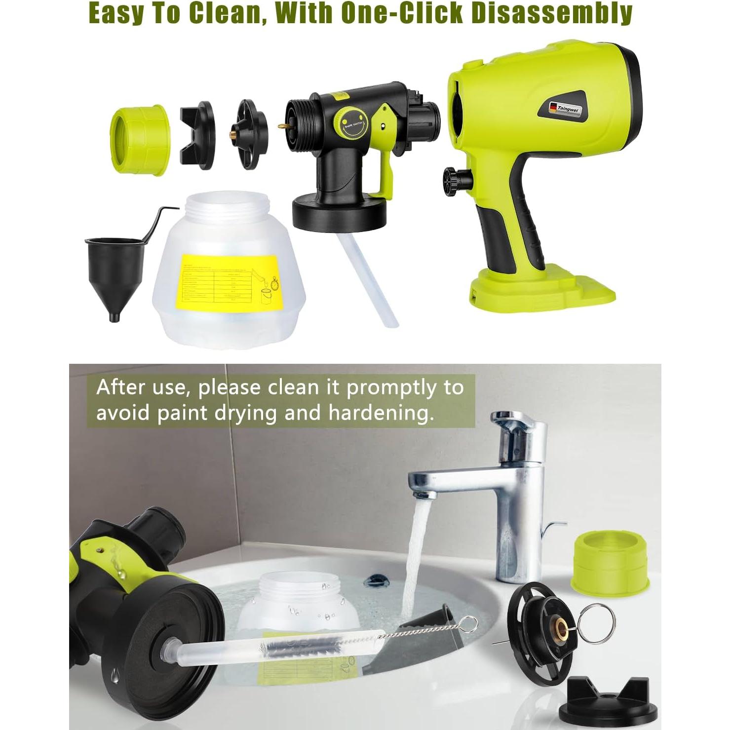 Pulverizador de Pintura Inalámbrico Taingwei 18V HVLP 200W