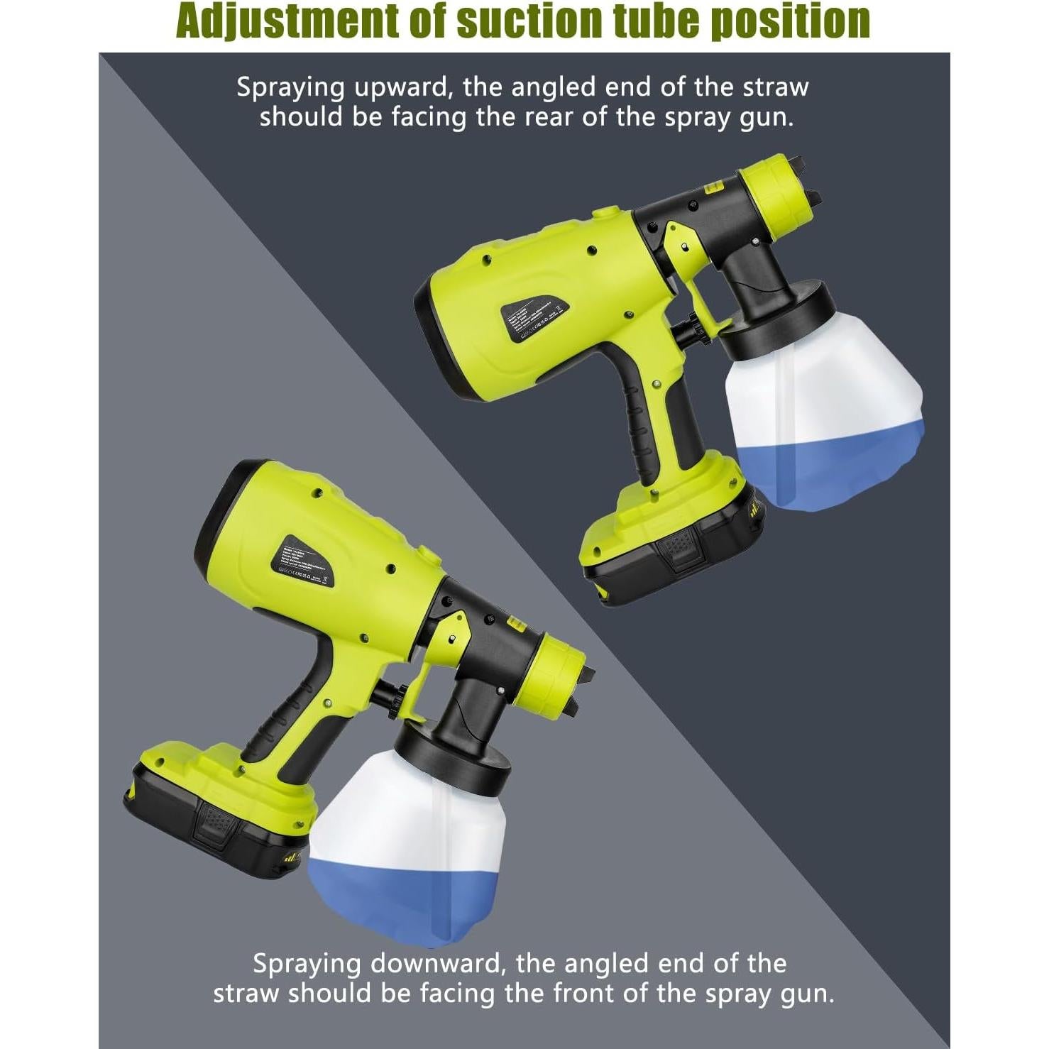 Pulverizador de Pintura Inalámbrico Taingwei 18V HVLP 200W