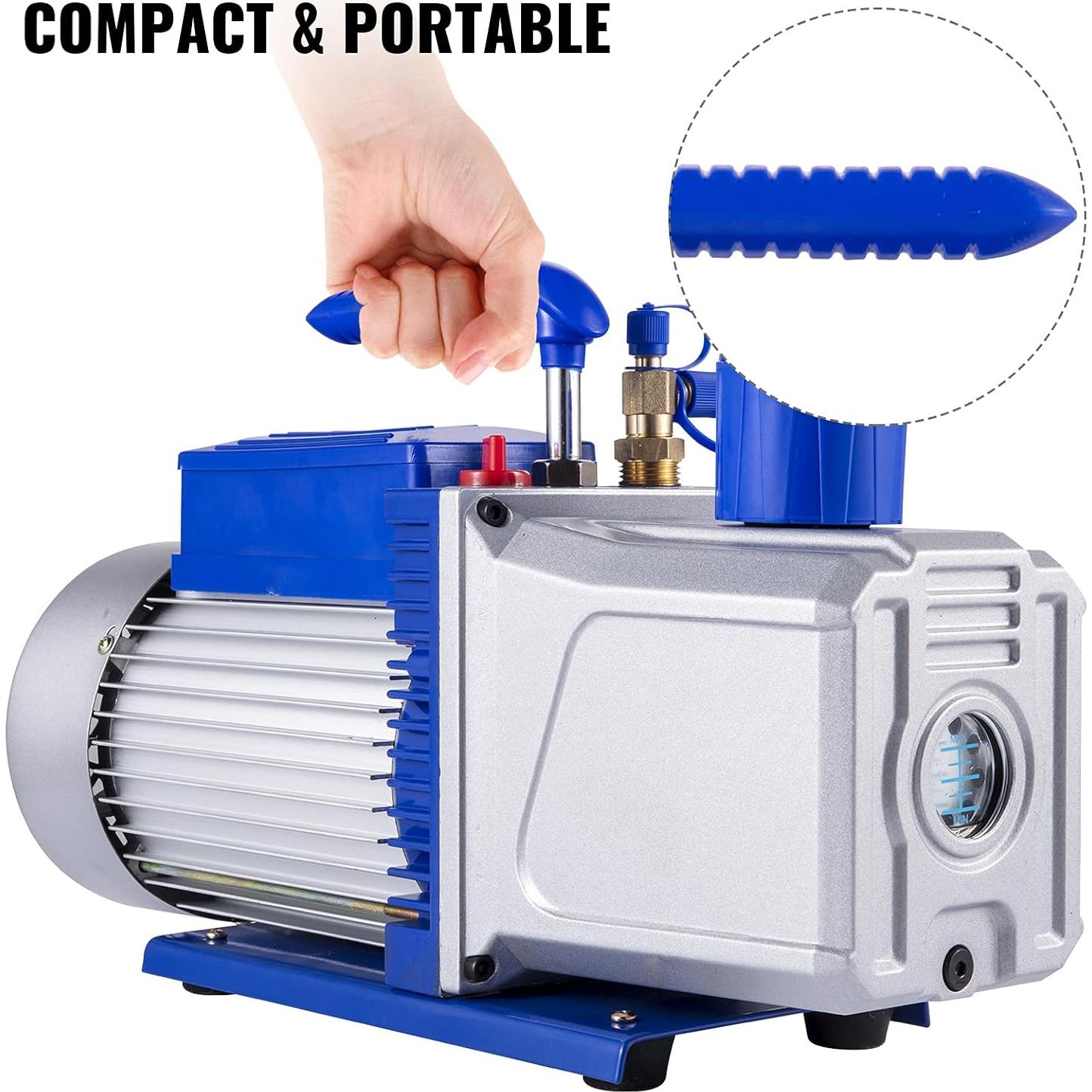 Bomba de Vacío VEVOR 12 CFM Doble Etapa 110V HVAC