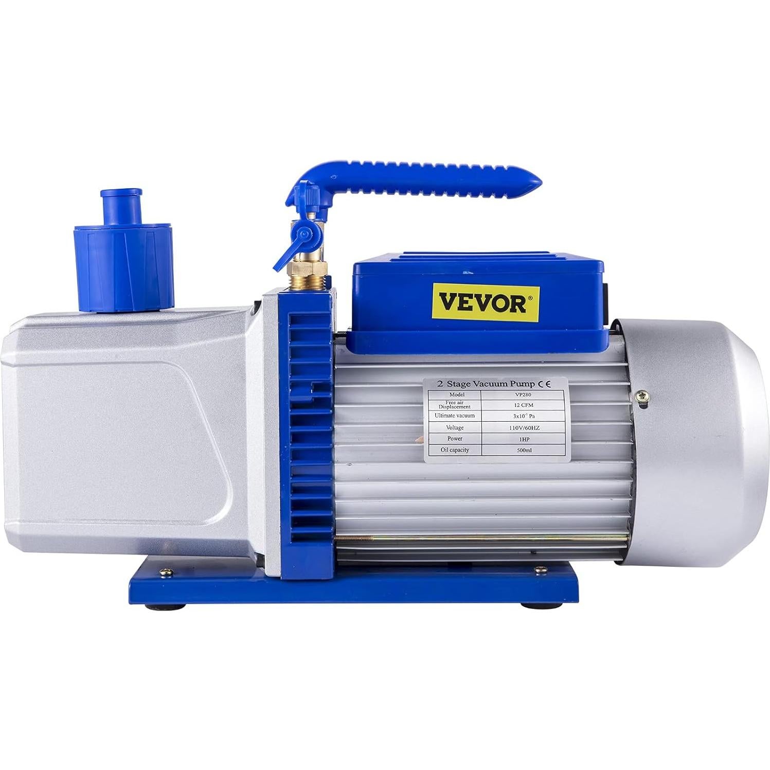Bomba de Vacío VEVOR 12 CFM Doble Etapa 110V HVAC