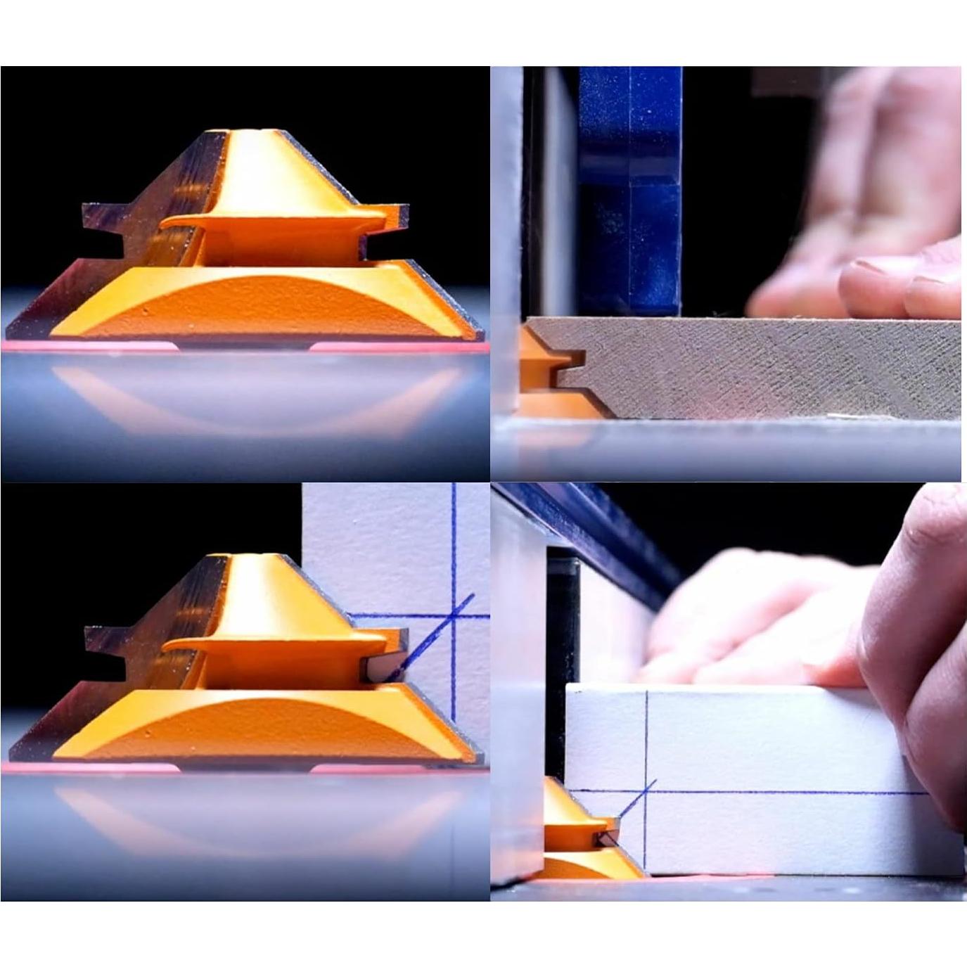 Cuchillas de Router APLUS 45 Grados + Juego de Lengüeta 2 Pzas