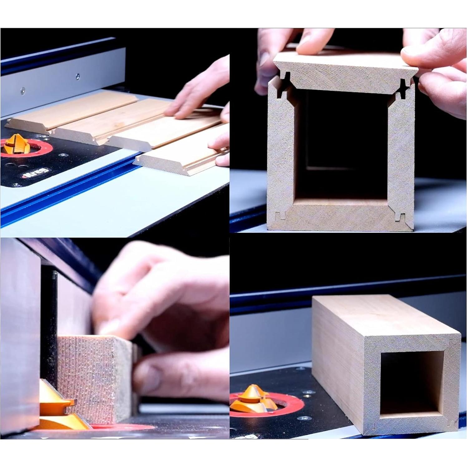 Cuchillas de Router APLUS 45 Grados + Juego de Lengüeta 2 Pzas