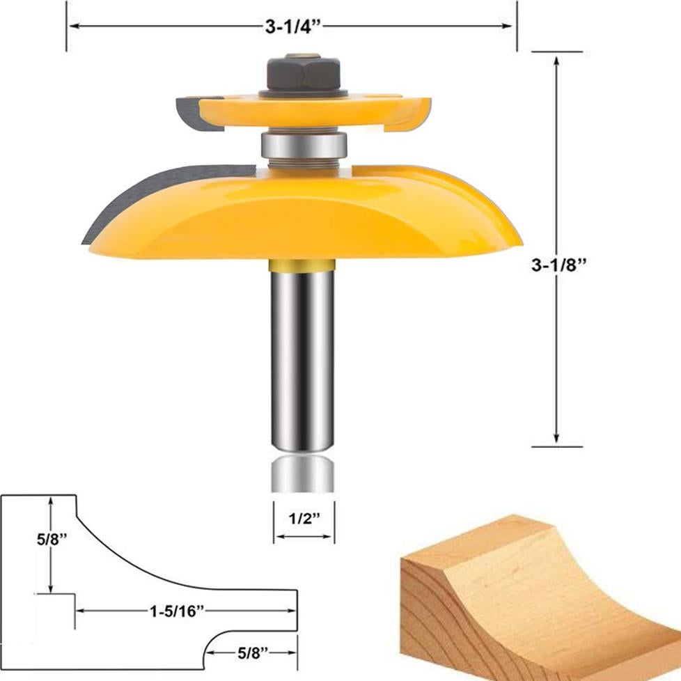 Juego de Brocas de Router LEATBUY 3 Pcs 12mm Carburo