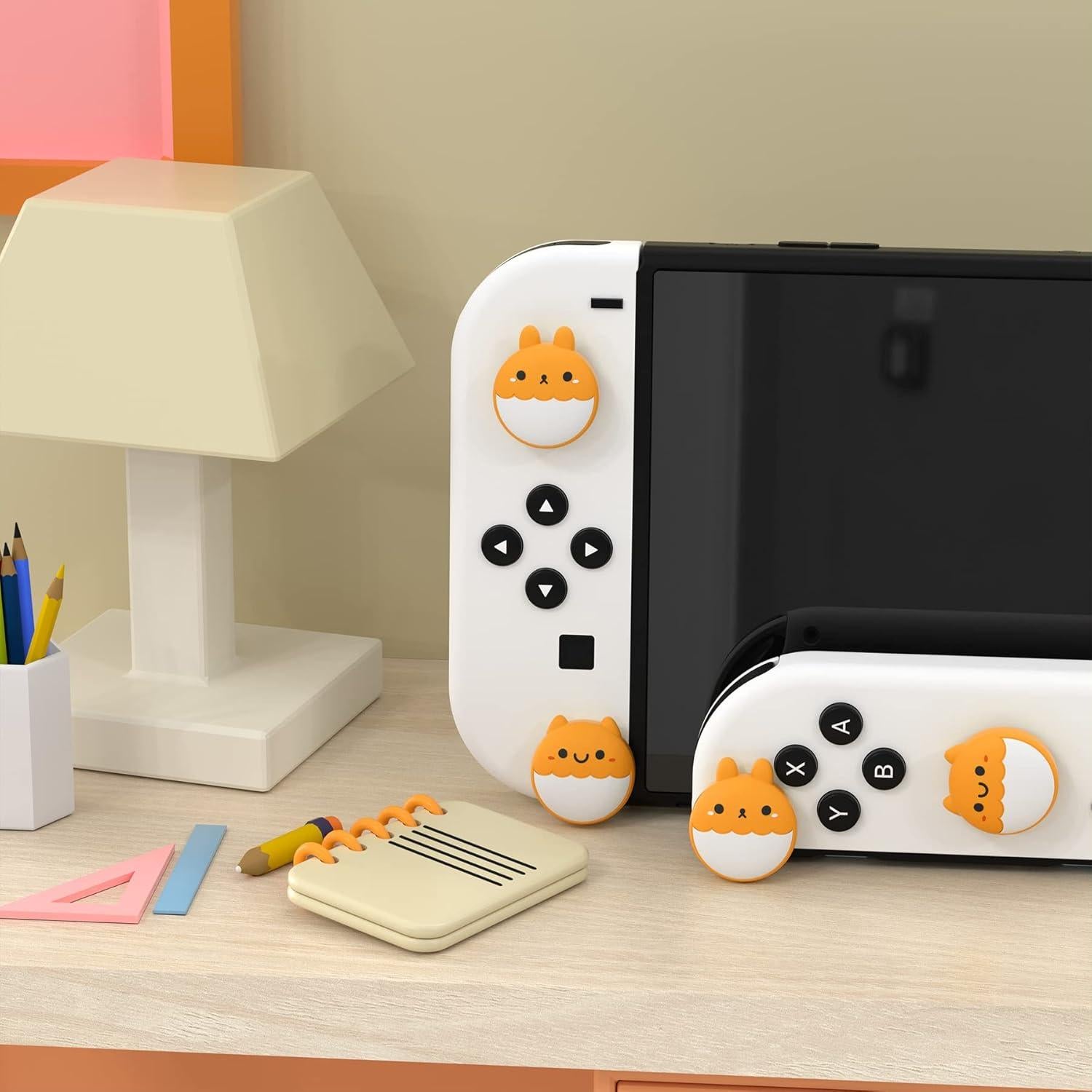 Tapones de Joystick Silicona eXtremeRate para Nintendo Switch Lite - Amarillo