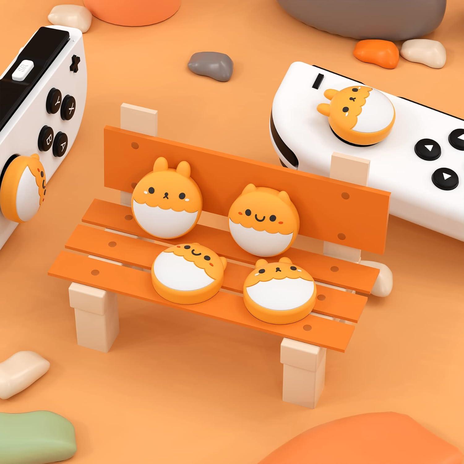 Tapones de Joystick Silicona eXtremeRate para Nintendo Switch Lite - Amarillo