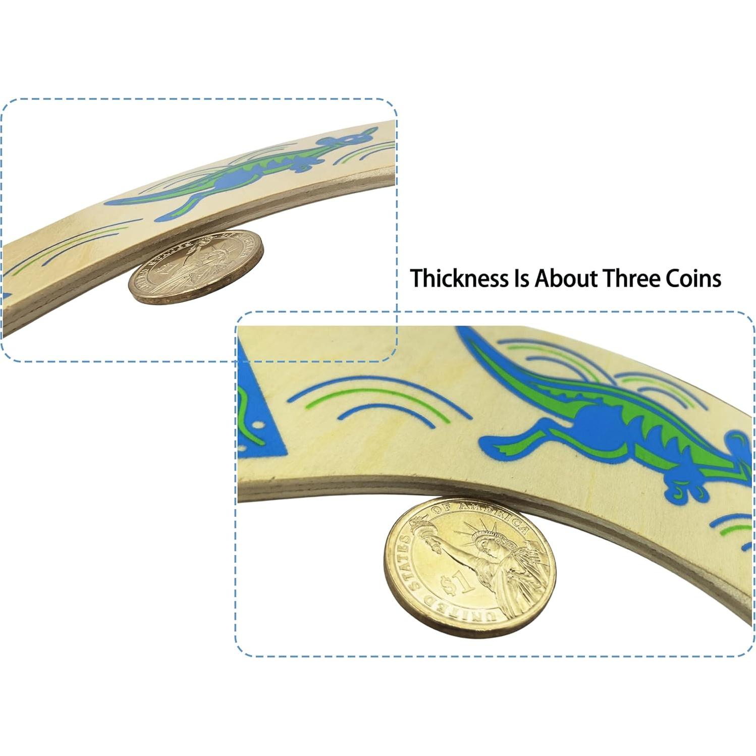 Boomerang de Madera Alreczio Azul para Niños y Adultos