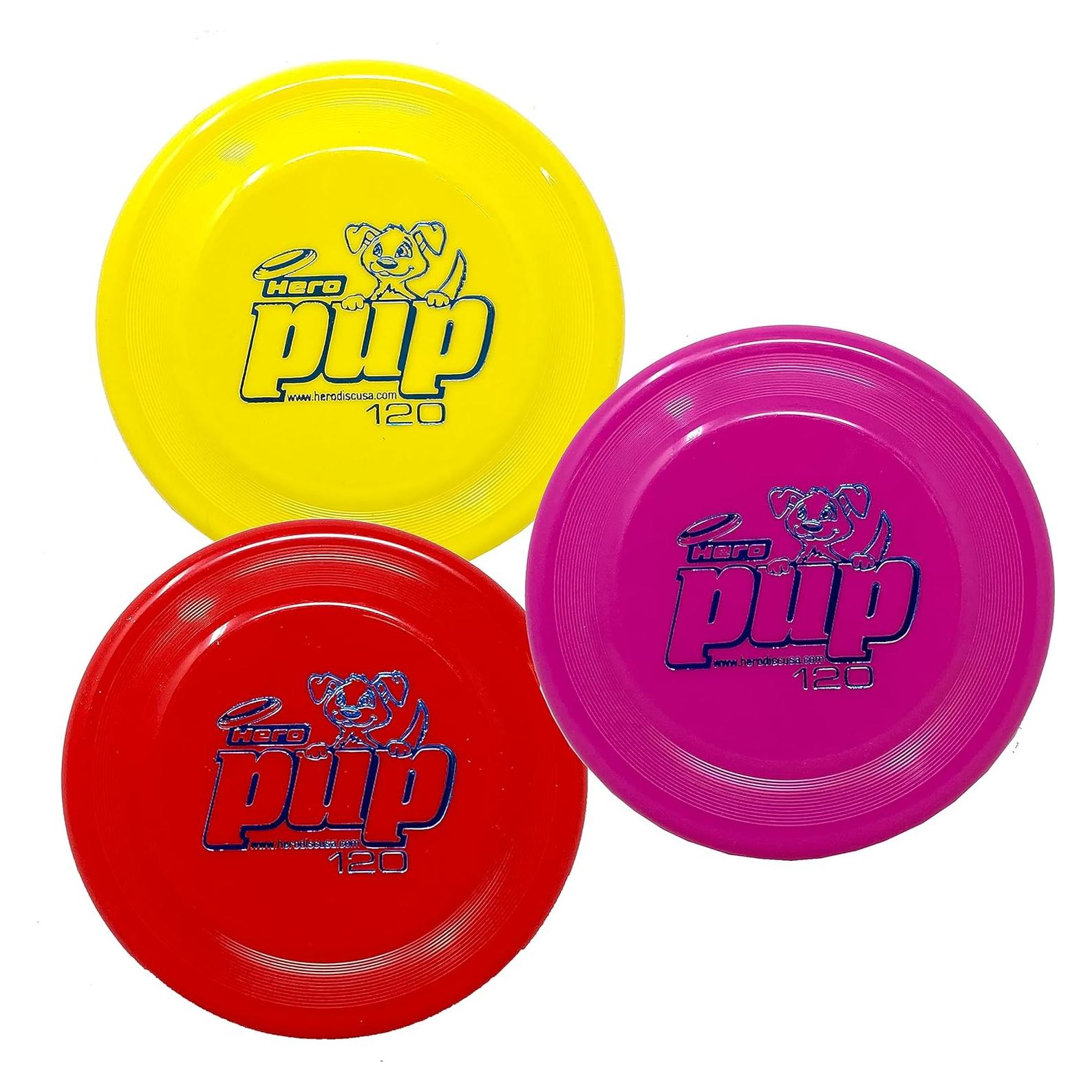 Frisbee Mini para Perros Hero Pup 120 - Paquete de 3