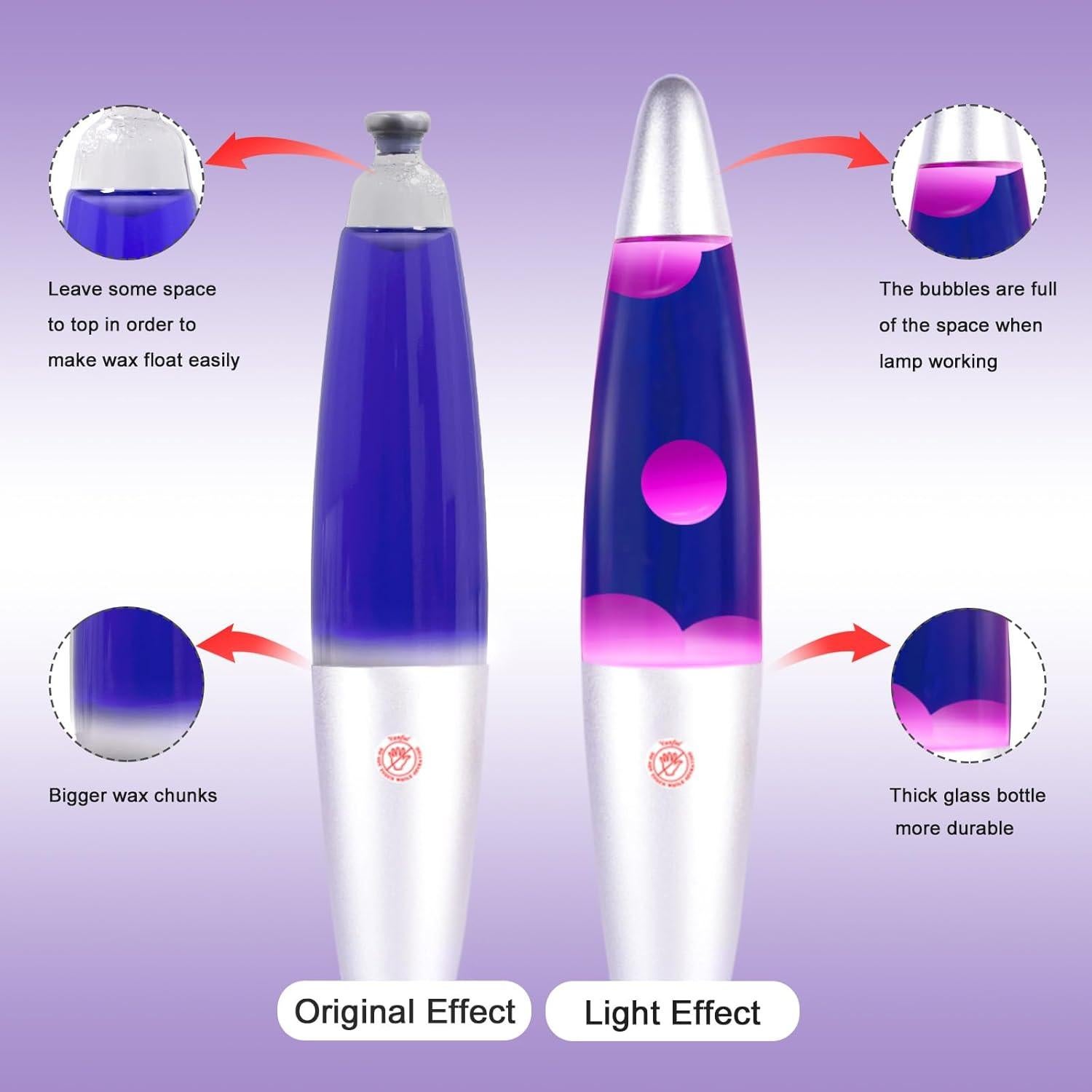 Lámpara de Magma Vanful Púrpura 34 cm Decorativa Relax