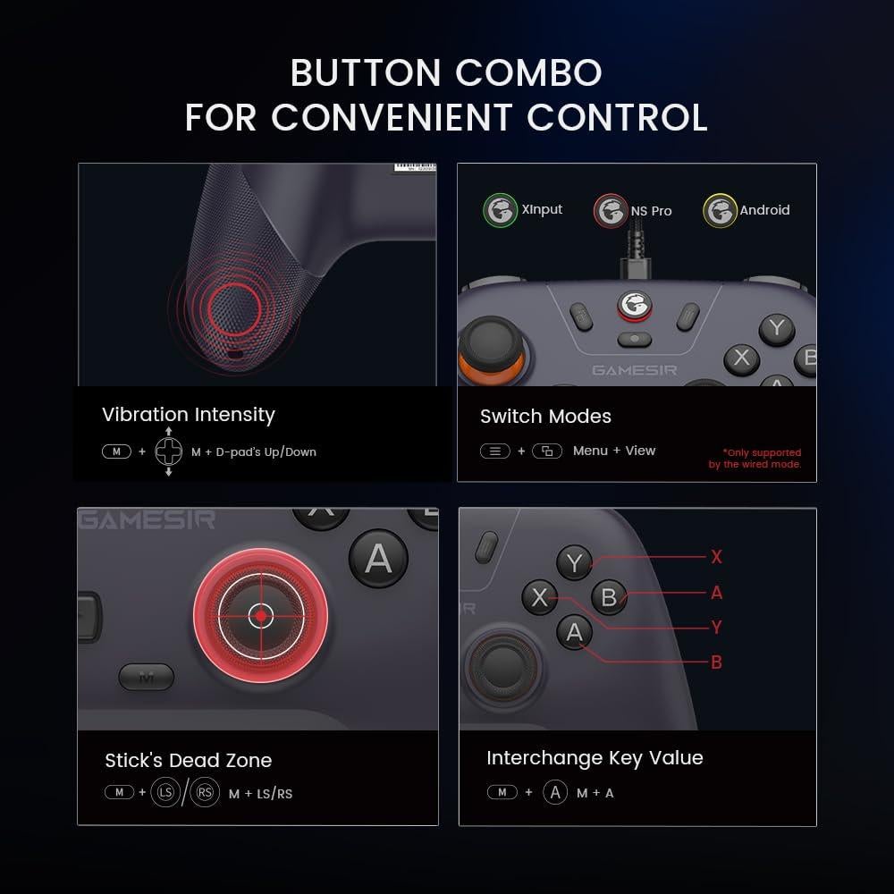 Controlador Inalámbrico GameSir Nova Lite para PC, Switch, iOS y Android