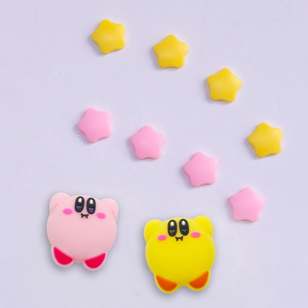 Tapas de Botones D-Pad Silicona PERFECTSIGHT para Switch - Rosa y Amarillo