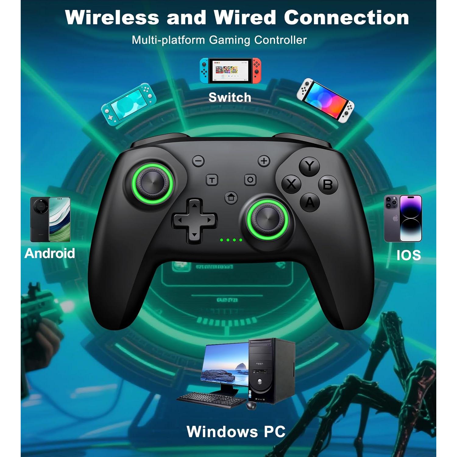 Controlador Inalámbrico Bluetooth AIfasterfly para PC y Switch