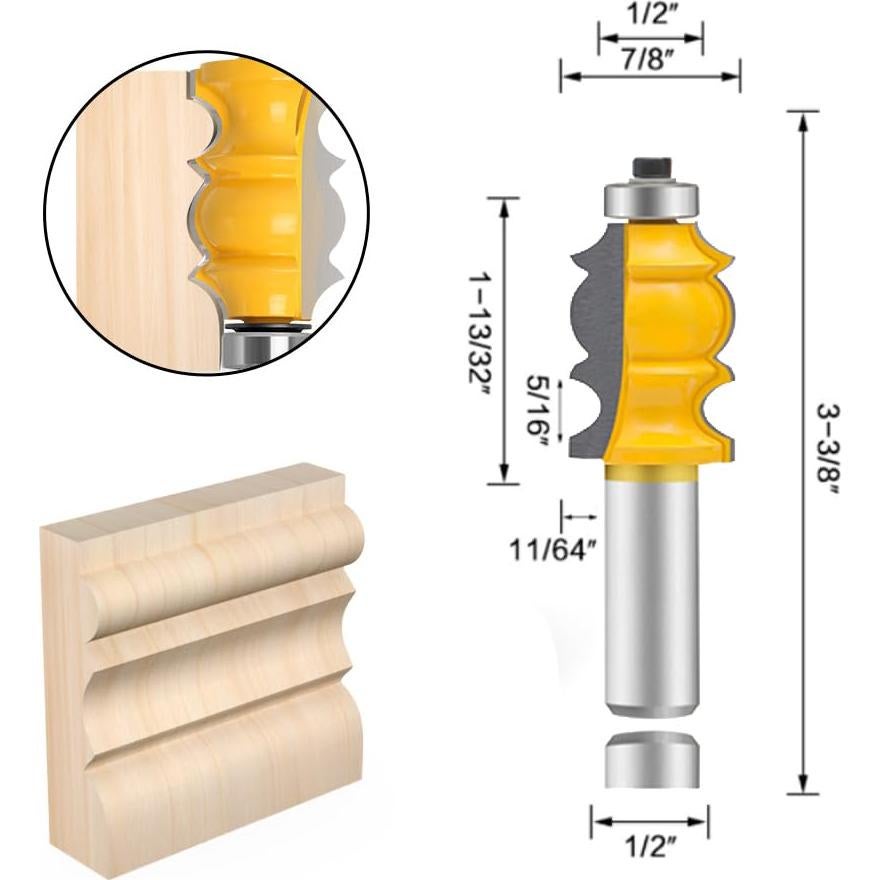 Juego de 10 Brocas para Router OLETBE 12.7mm Carburo