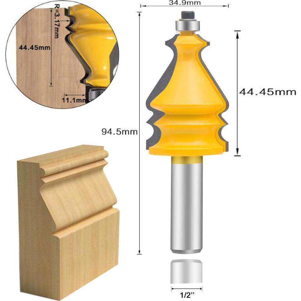 Juego de 10 Brocas para Router OLETBE 12.7mm Carburo