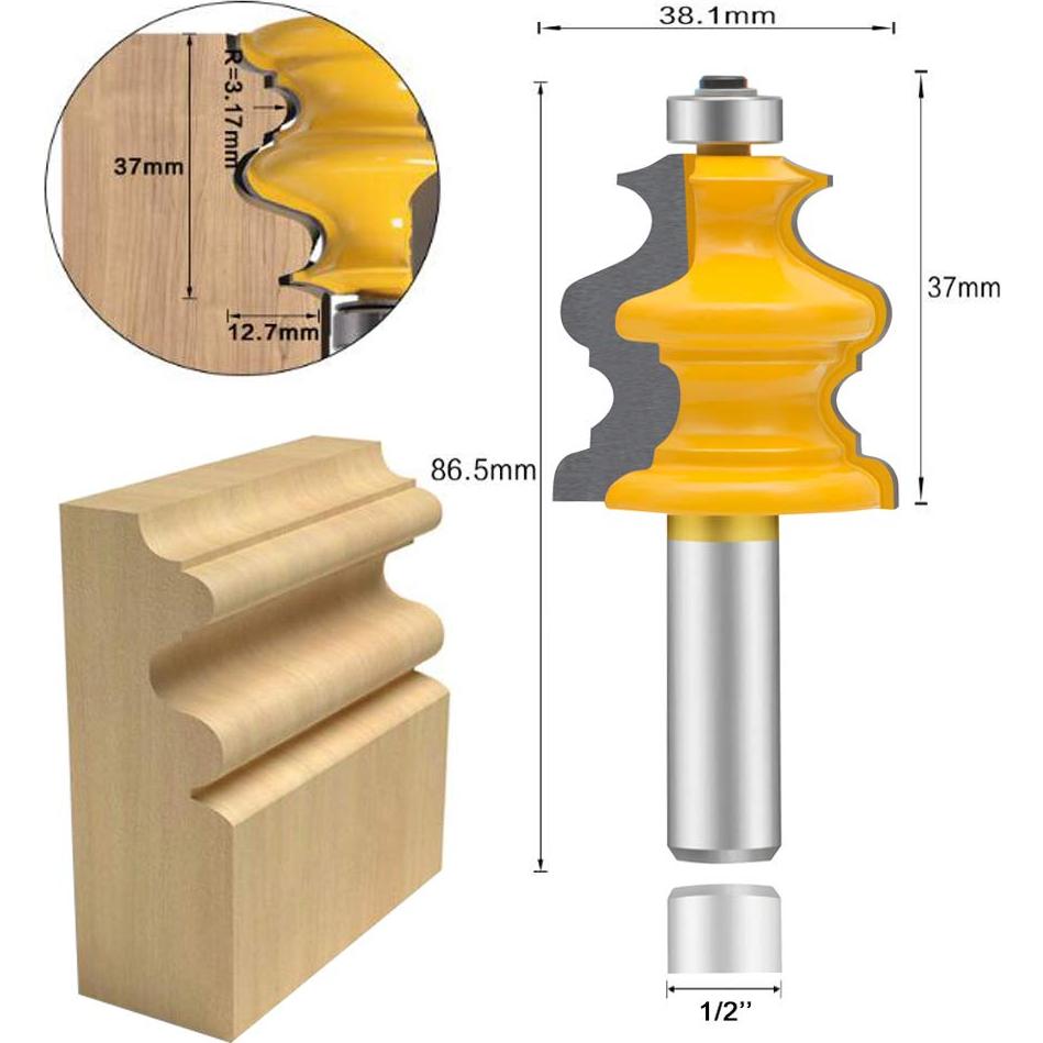 Juego de 10 Brocas para Router OLETBE 12.7mm Carburo