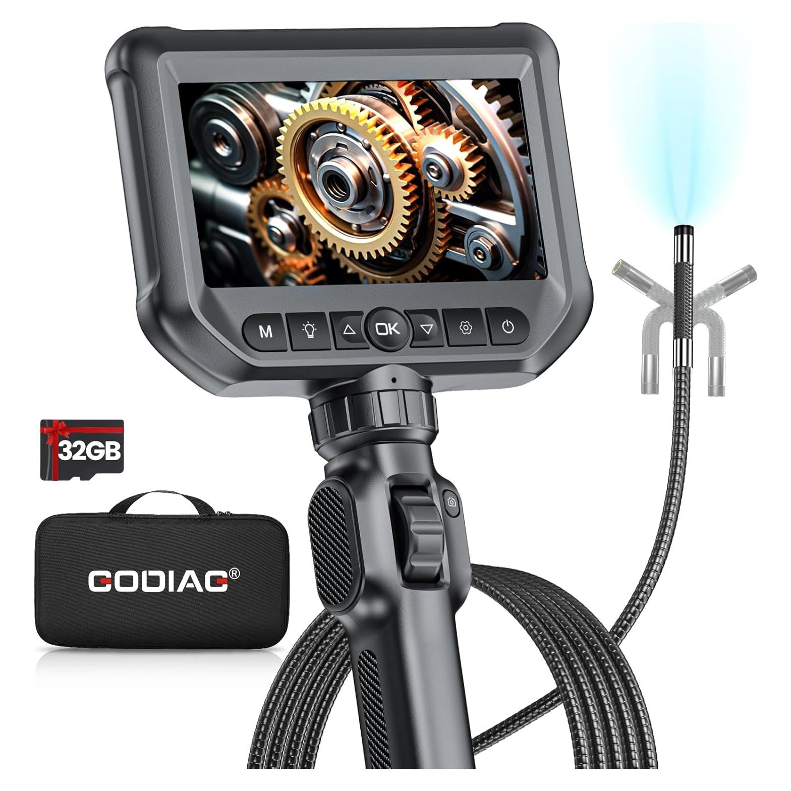 Cámara de Inspección Articulada GODIAG 1.01m con Luz LED