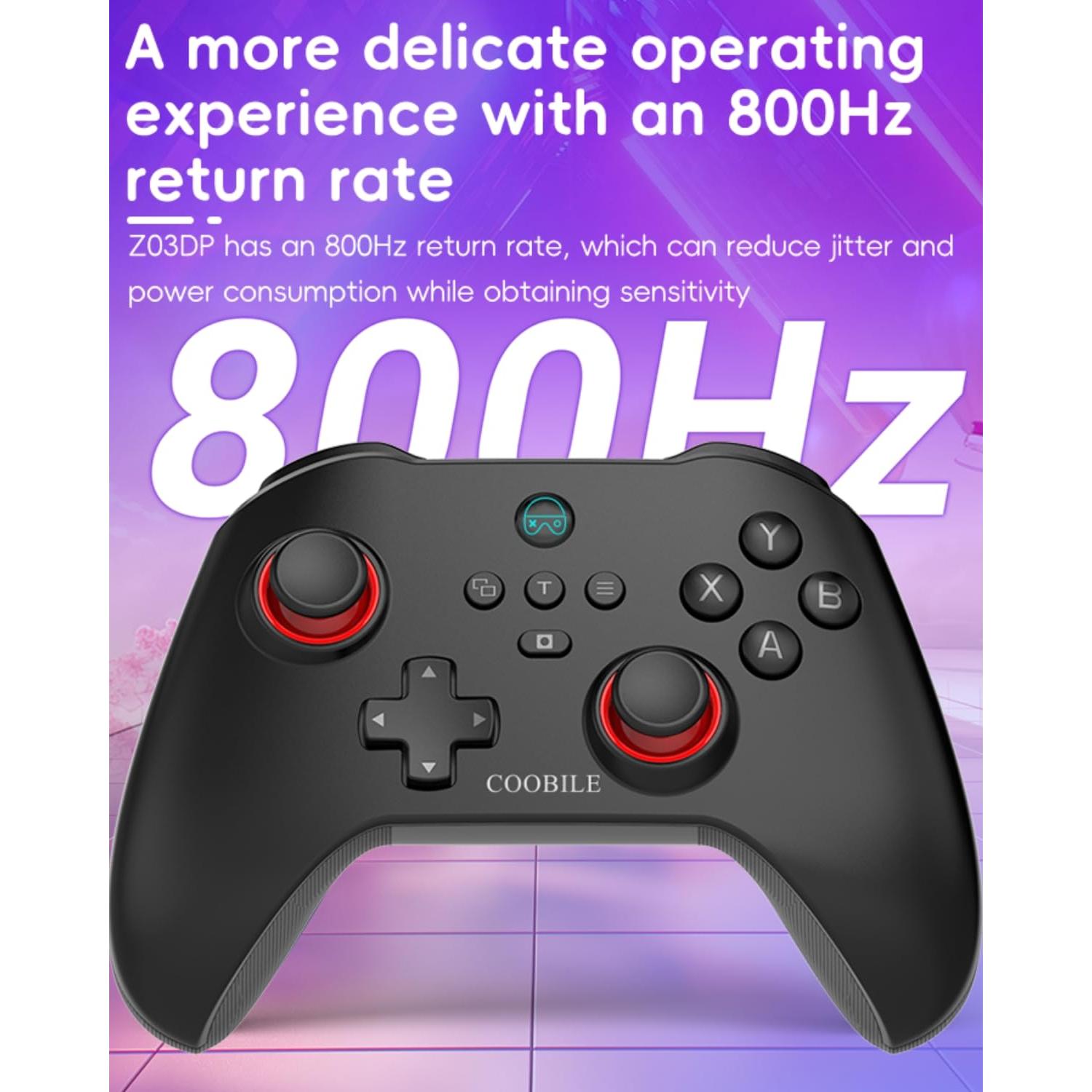 Controlador Inalámbrico COOBILE Gamepad Bluetooth Negro
