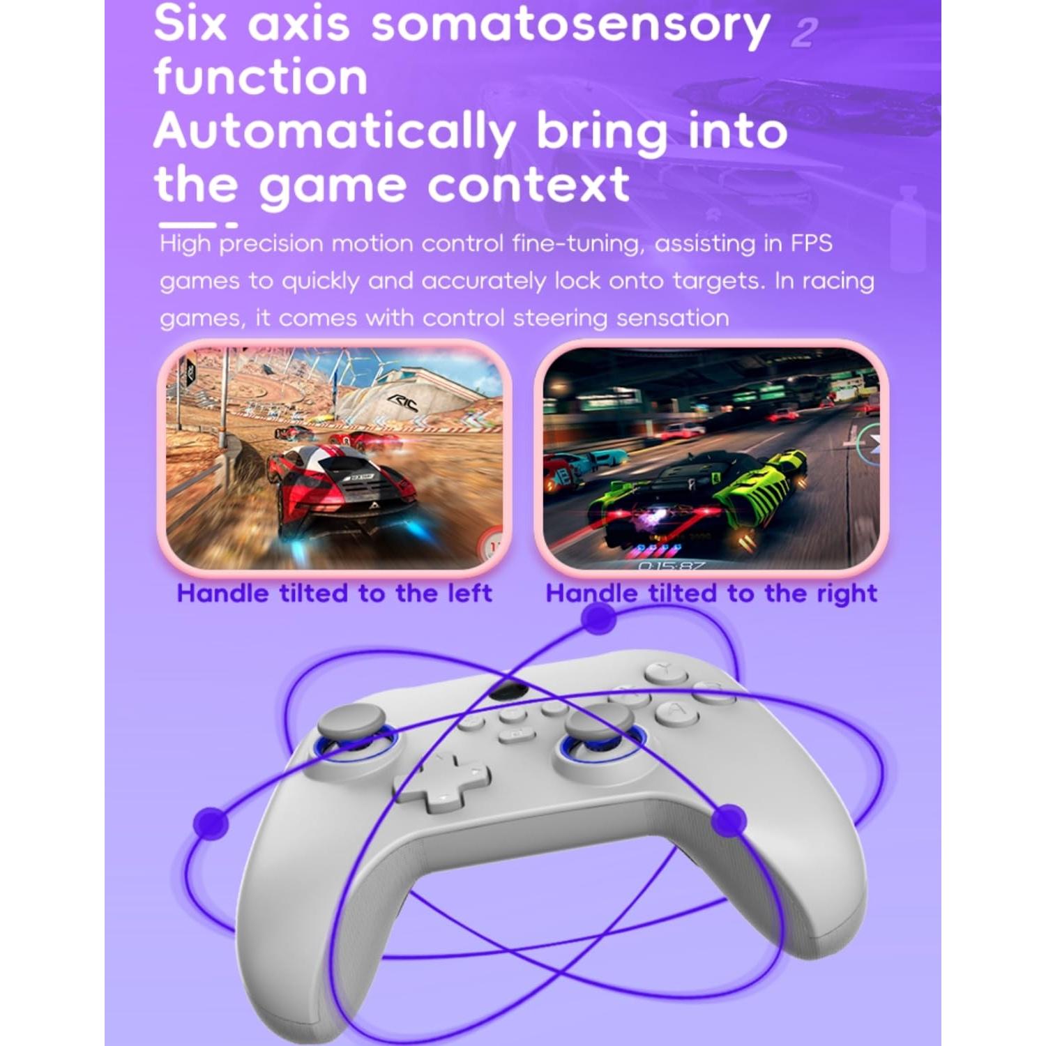 Controlador Inalámbrico COOBILE Gamepad Bluetooth Negro