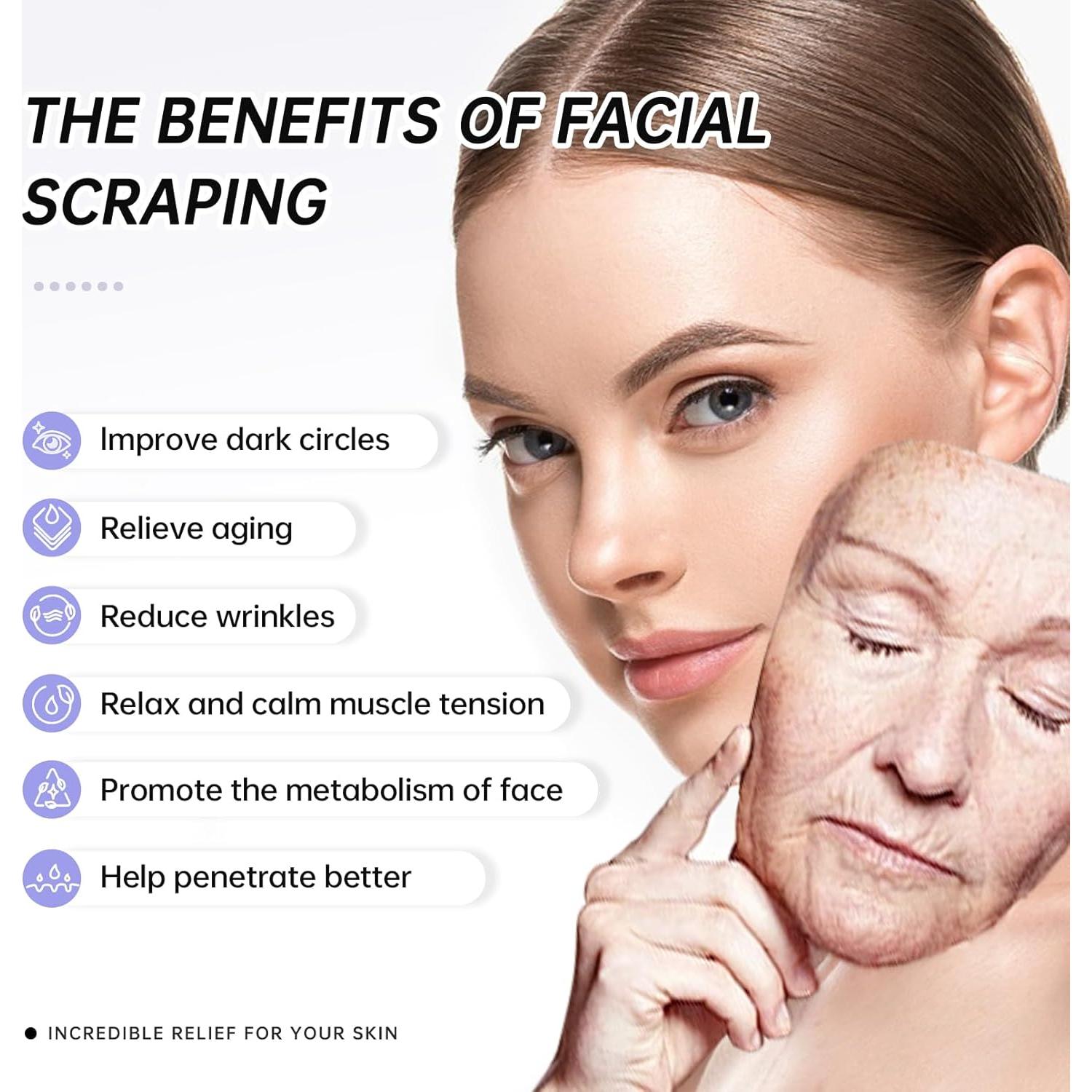 Gua Sha de Acero Inoxidable CUTELIILI - Masaje Facial y Corporal