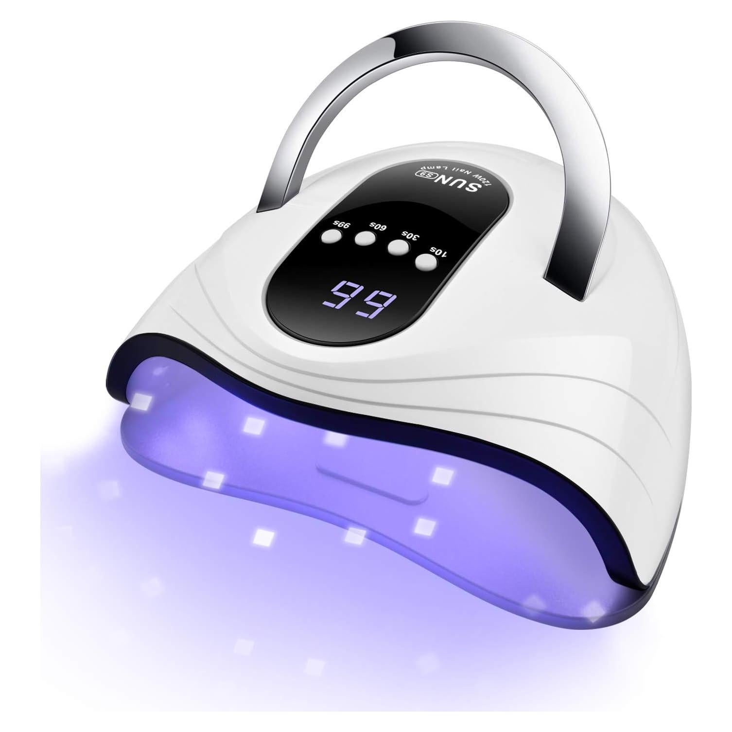 Lámpara de Uñas LED Sunrich 120W con Sensor Automático