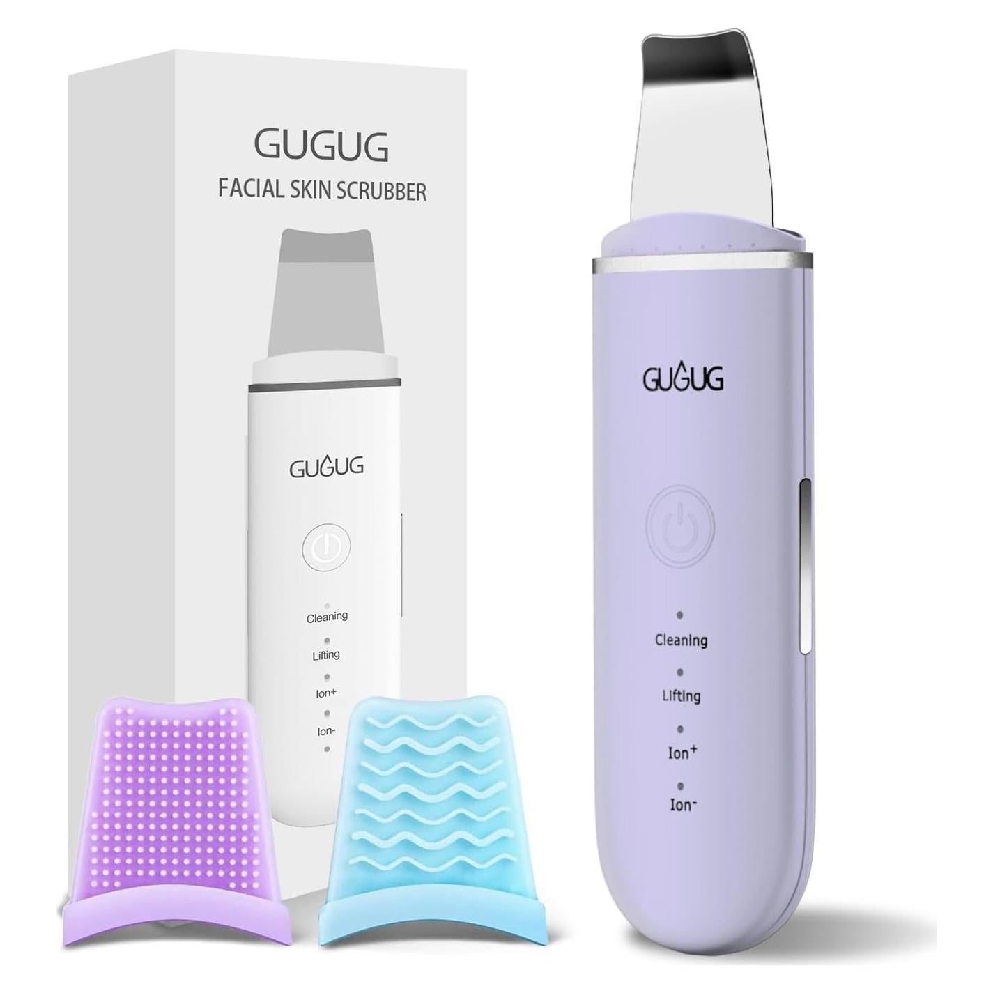 Espátula Facial Limpiadora GUGUG BS-357 - 4 Modos, Púrpura
