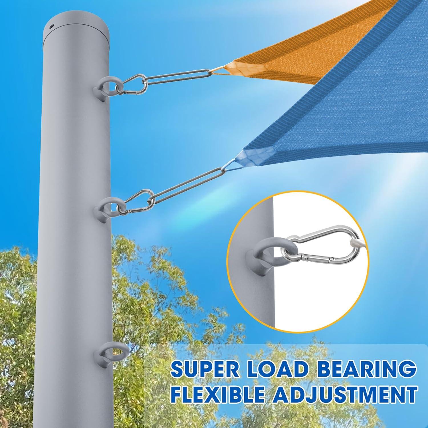 Postes de Sombra Yakmax 3.05m Acero Gris Profundo - 2 Unidades