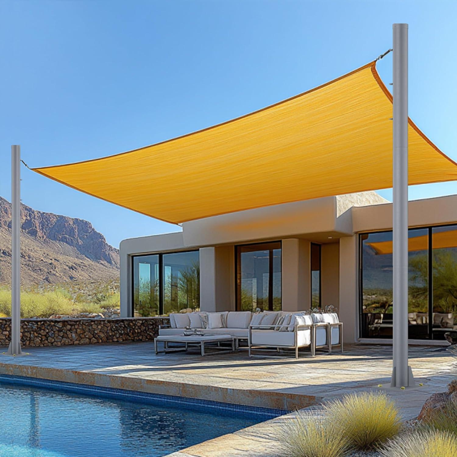 Postes de Sombra Yakmax 3.05m Acero Gris Profundo - 2 Unidades