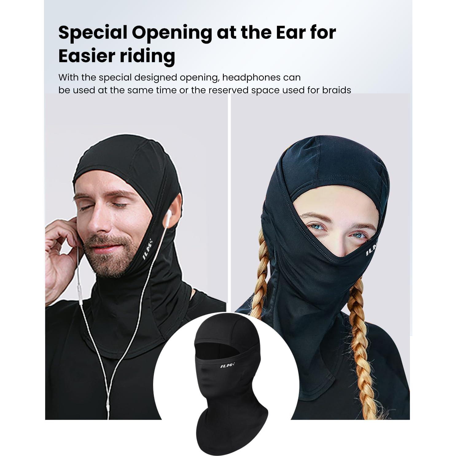 Máscara Facial Balaclava ILM FM01 para Motocicleta Negra