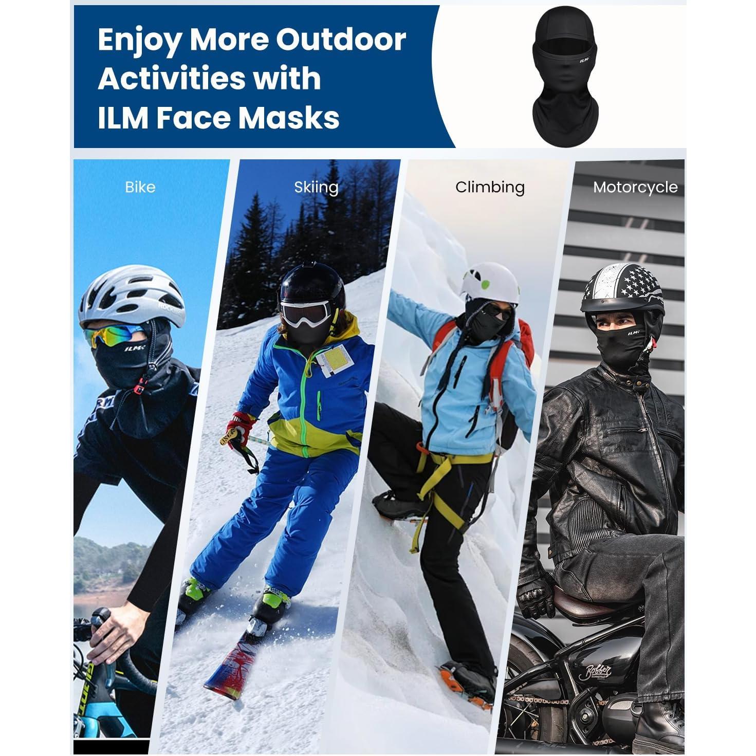 Máscara Facial Balaclava ILM FM01 para Motocicleta Negra