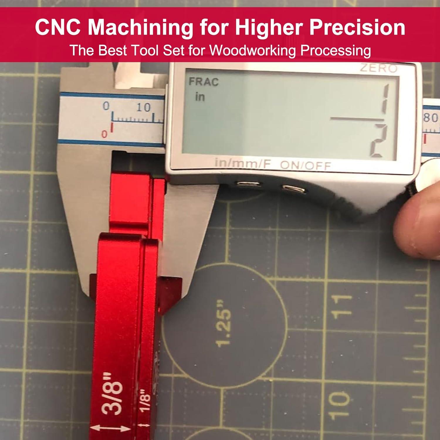 Bloques de Configuración de Carpintería Yqwwda 7 Pcs Aluminio