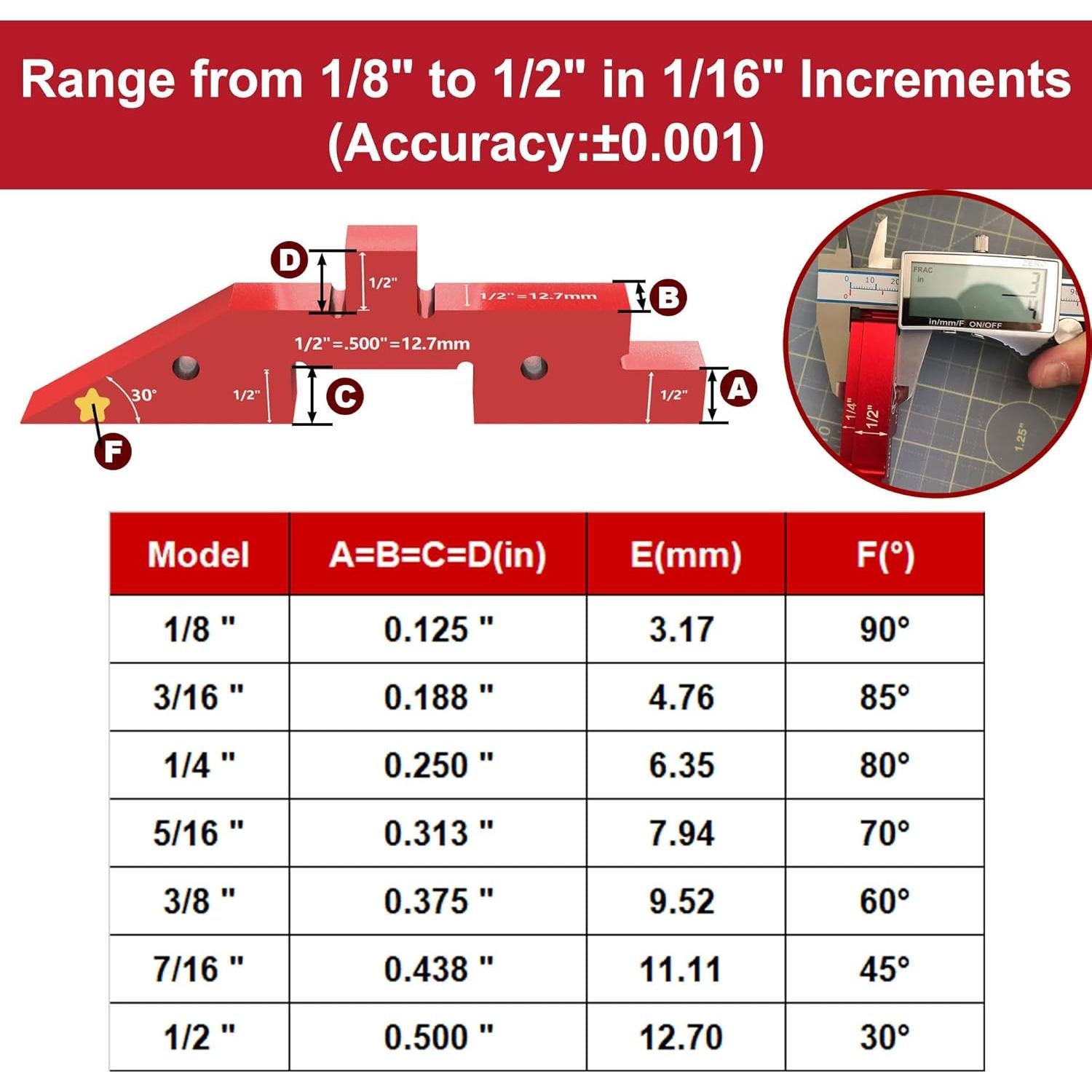 Bloques de Configuración de Carpintería Yqwwda 7 Pcs Aluminio