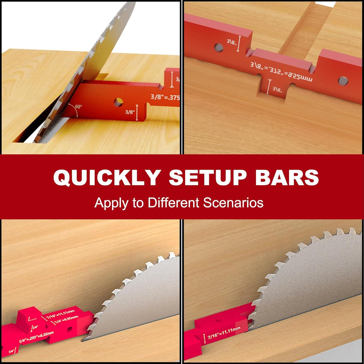 Bloques de Configuración de Carpintería Yqwwda 7 Pcs Aluminio