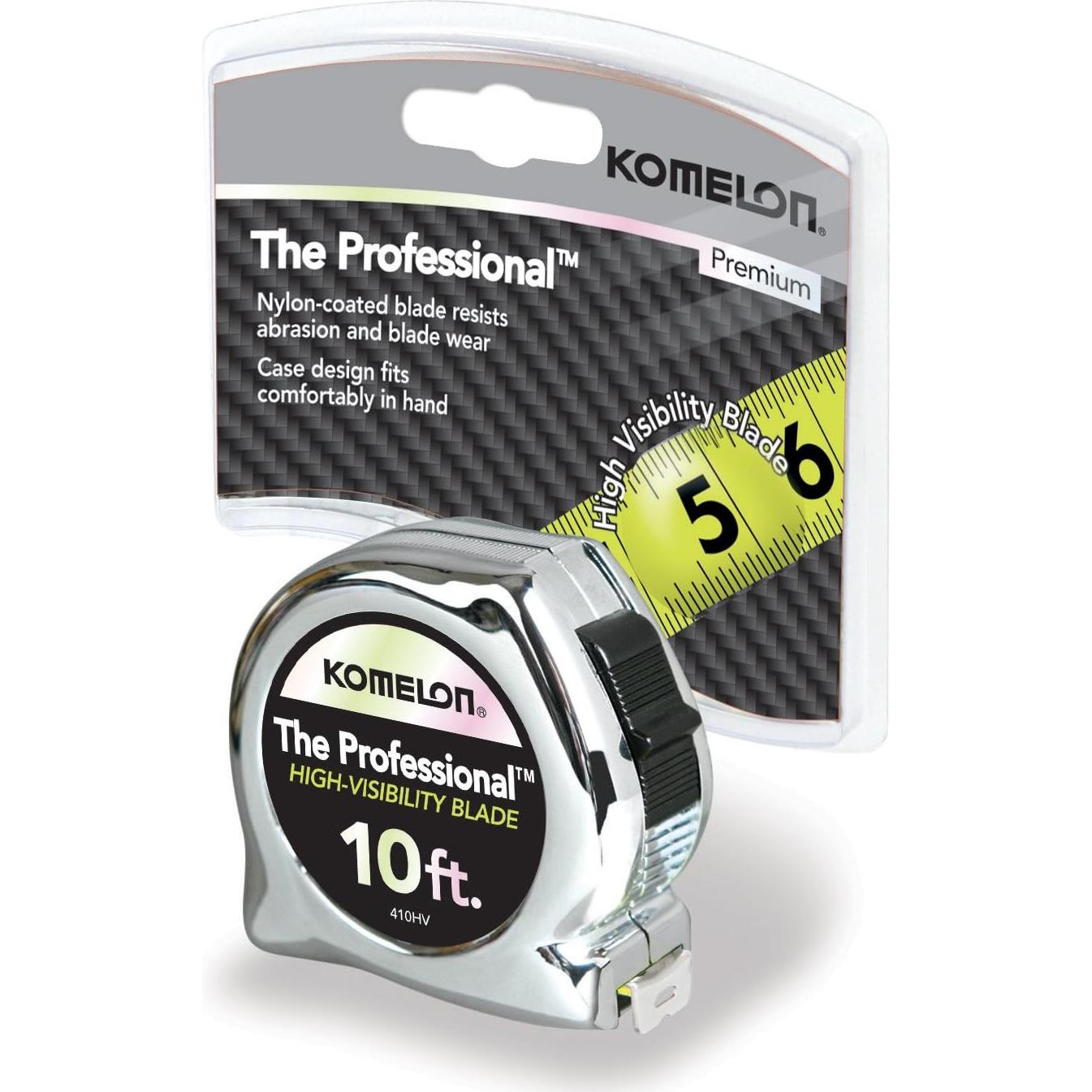 Cinta Métrica Profesional Komelon 410HV 3m x 1.6cm Alta Visibilidad