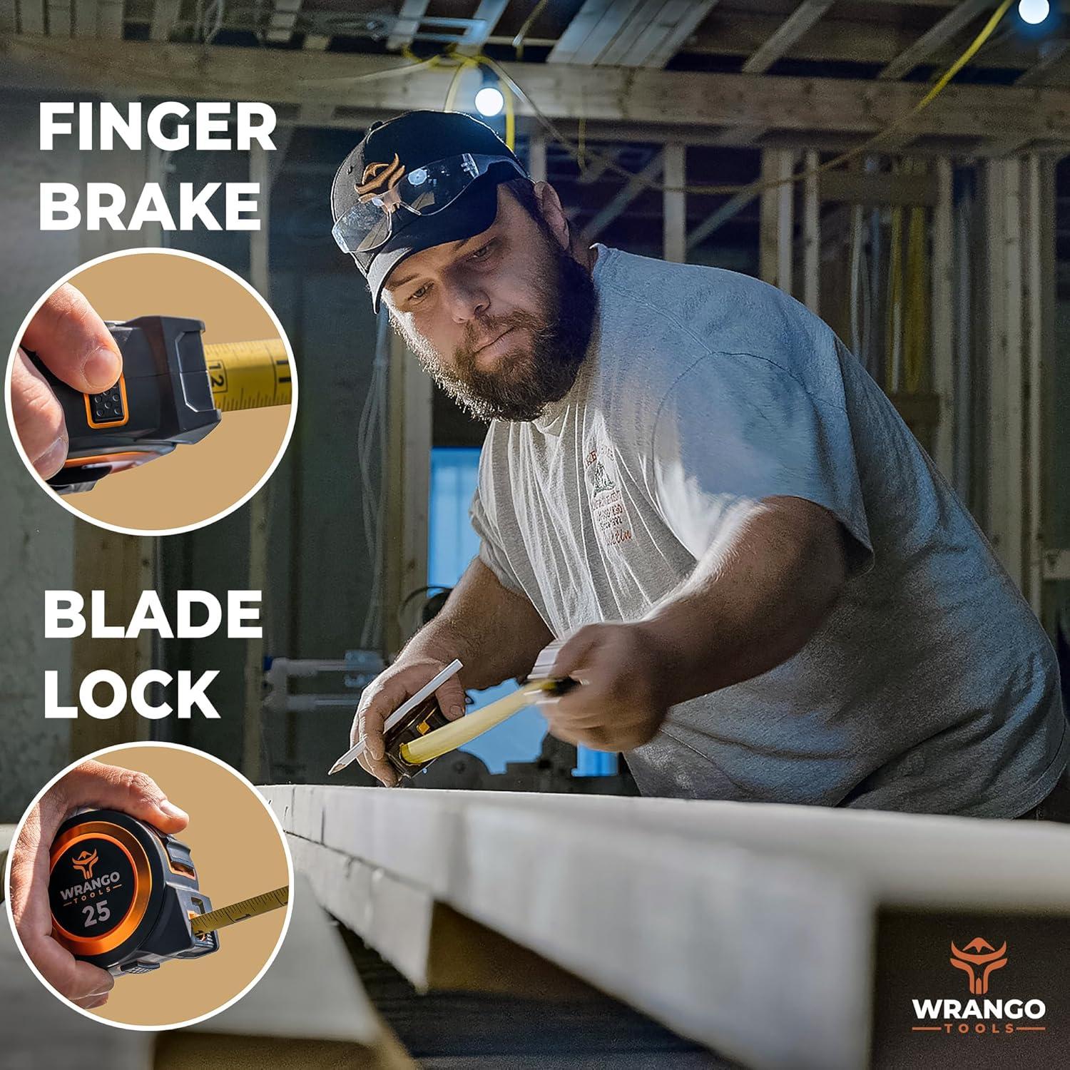 Cinta Métrica Retráctil Wrango Tools 30 PIES - 10m Alcance