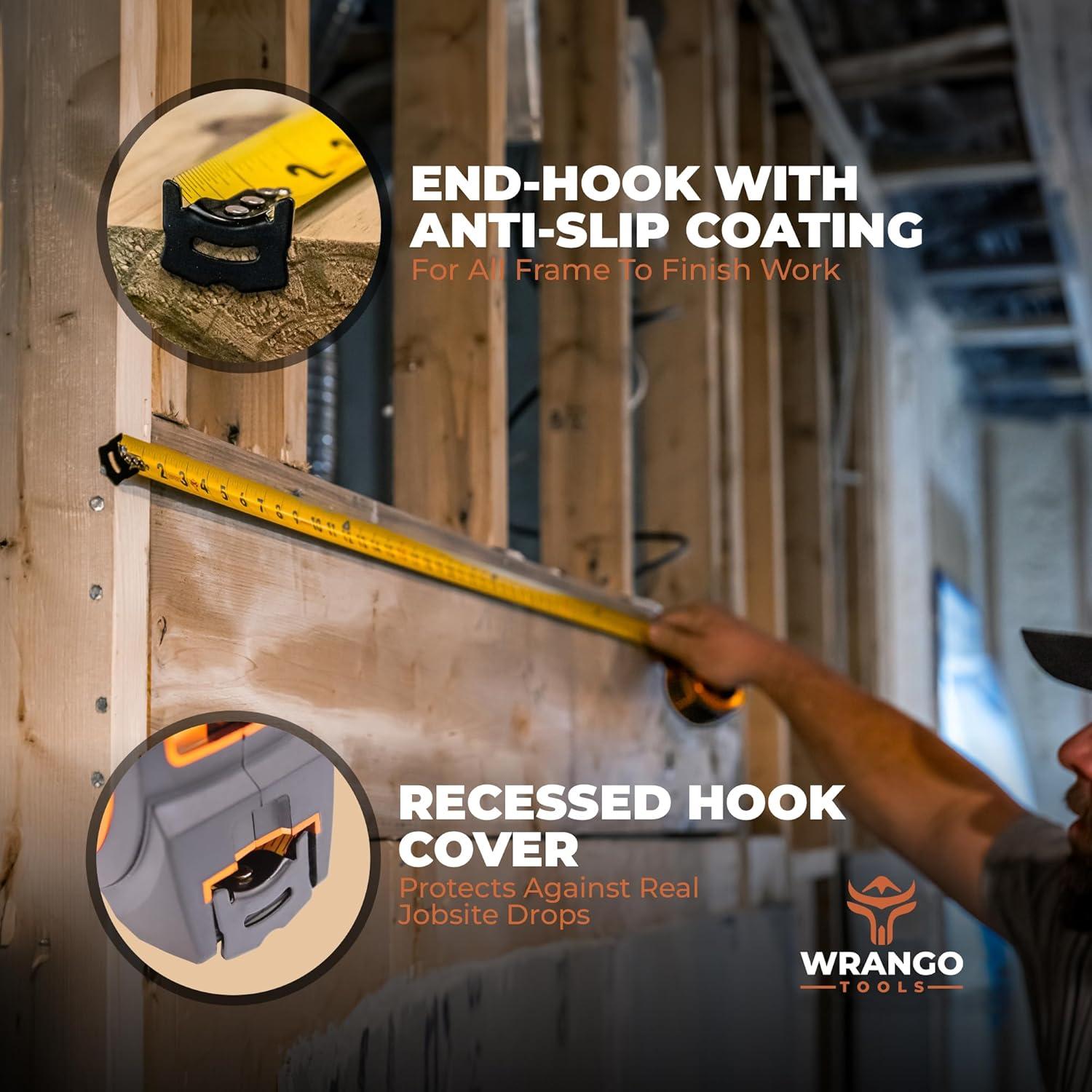 Cinta Métrica Retráctil Wrango Tools 30 PIES - 10m Alcance