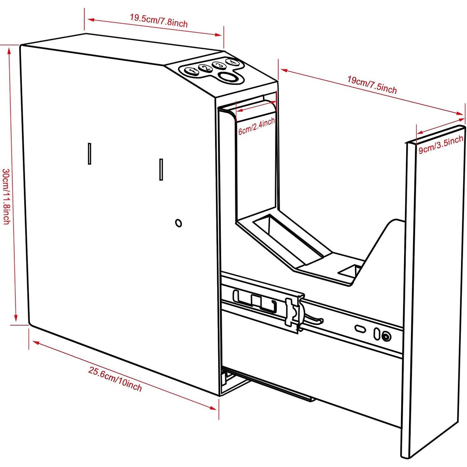 Caja Fuerte Biometrica LANGGER V para Pistola - 5.67 kg