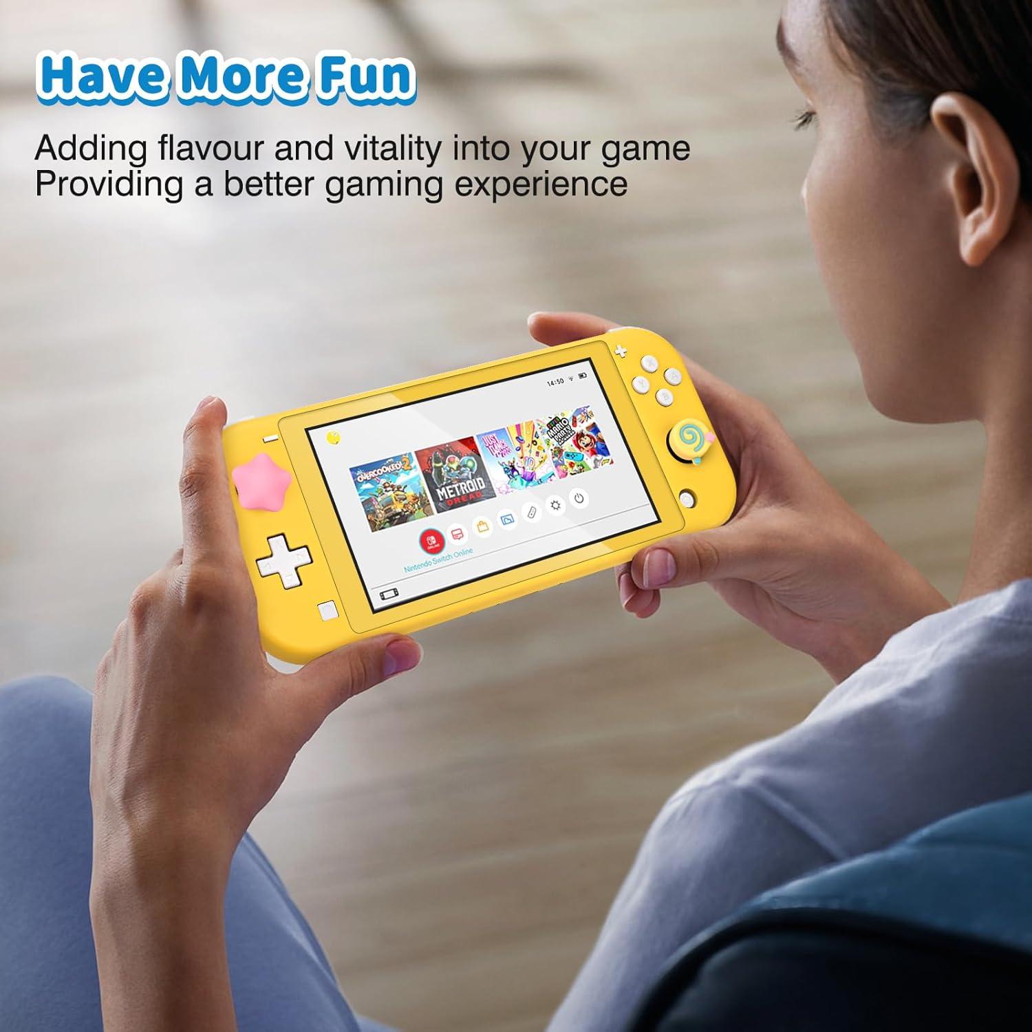 Tapas de Agarre DLseego para Switch/Switch Lite/Switch OLED - 4PCS Antideslizantes