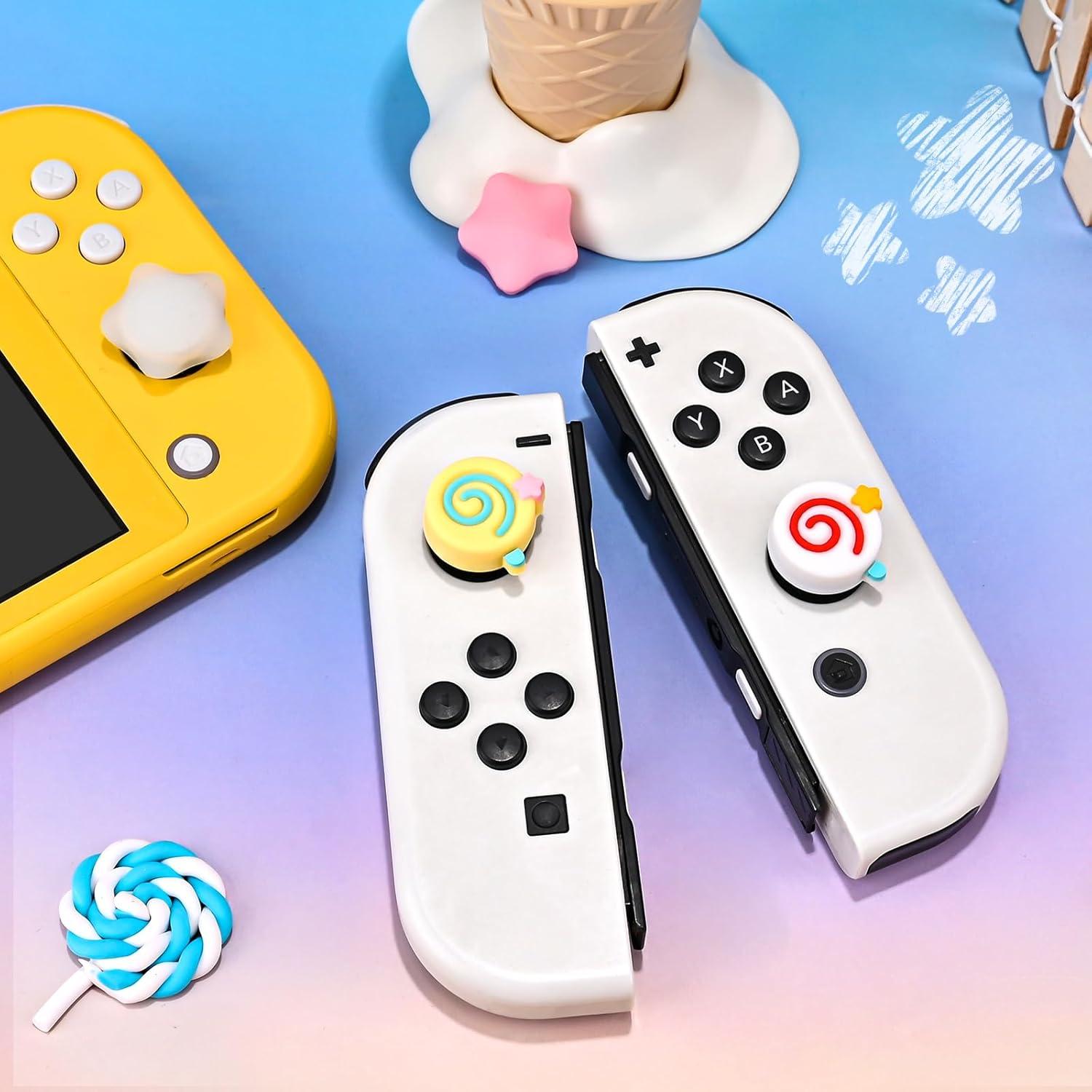 Tapas de Agarre DLseego para Switch/Switch Lite/Switch OLED - 4PCS Antideslizantes