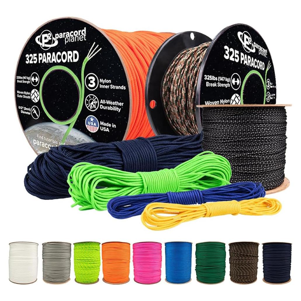 Cuerda Paracord Planet 325 Nylon 3mm 3m Púrpura Ácido