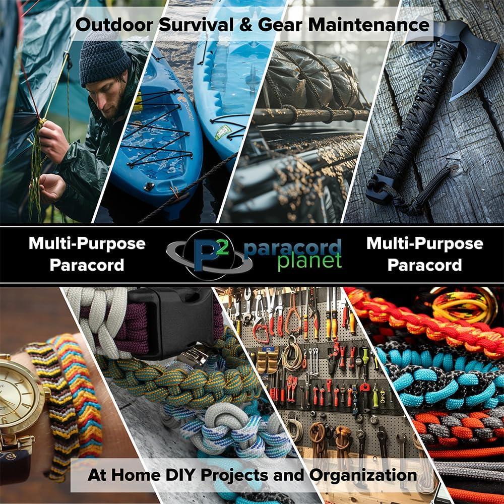 Cuerda Paracord Planet 325 Nylon 3mm 3m Púrpura Ácido