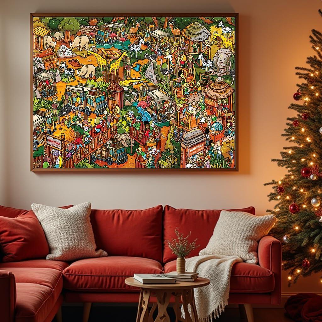 Rompecabezas RECHIATO 1000 Piezas Paraíso Animal 70x50 cm