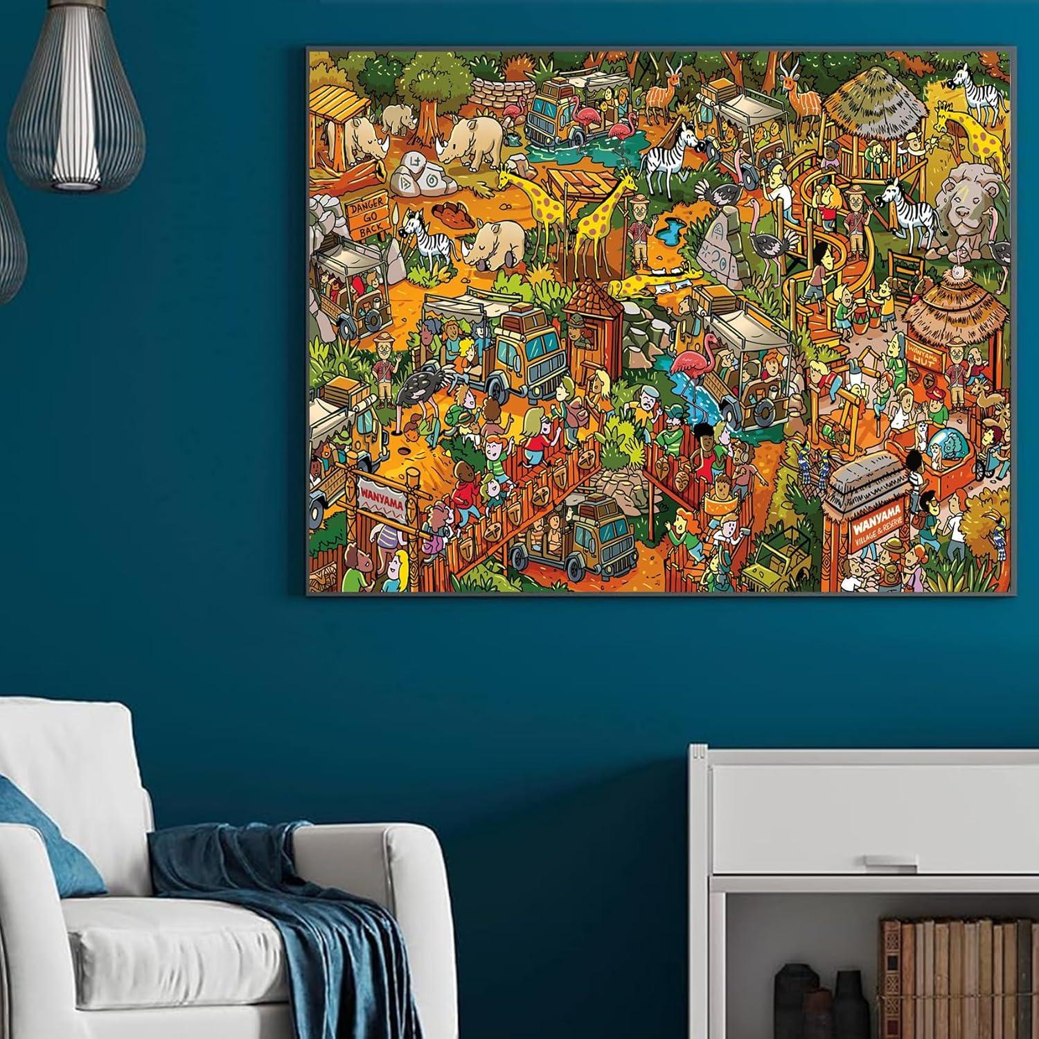 Rompecabezas RECHIATO 1000 Piezas Paraíso Animal 70x50 cm