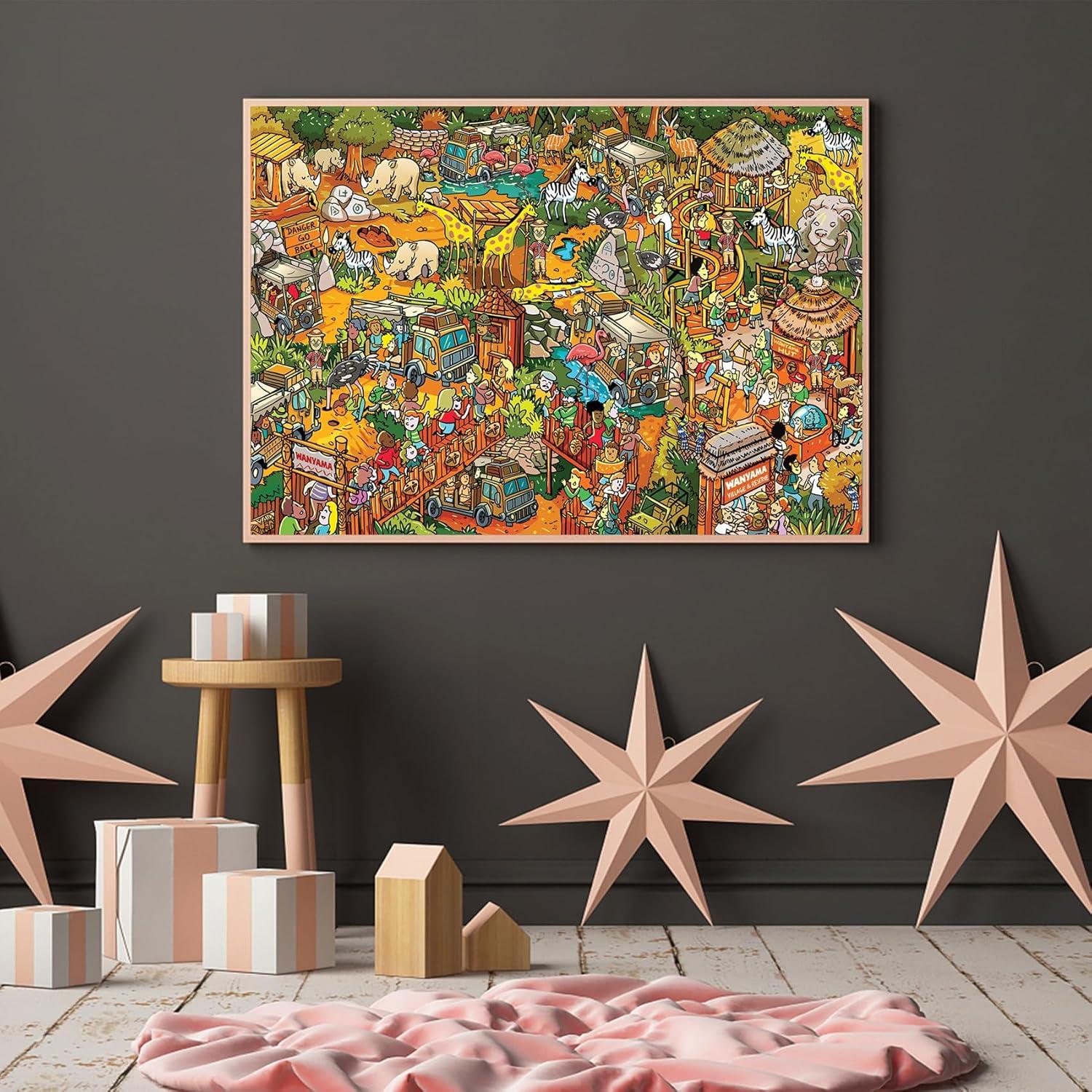 Rompecabezas RECHIATO 1000 Piezas Paraíso Animal 70x50 cm